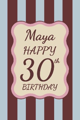גב קלף עם השם Maya